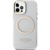 Etui GUESS Metal Outline MagSafe do Apple iPhone 12/12 Pro Przezroczysto-złoty Model telefonu iPhone 12