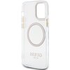 Etui GUESS Metal Outline MagSafe do Apple iPhone 12/12 Pro Przezroczysto-złoty Dominujący kolor Przezroczysty
