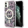 Etui GUESS Flower MagSafe do Apple iPhone 11/Xr Różowy