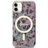 Etui GUESS Flower MagSafe do Apple iPhone 11/Xr Różowy Model telefonu iPhone 11