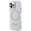 Etui GUESS Metal Outline do Apple iPhone 12/12 Pro Różowy Seria telefonu iPhone