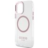 Etui GUESS Metal Outline do Apple iPhone 12/12 Pro Różowy Dominujący kolor Różowy