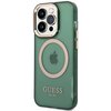 Etui GUESS Gold Outline Translucent MagSafe do Apple iPhone 14 Pro Zielony Seria telefonu iPhone