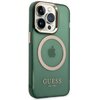 Etui GUESS Gold Outline Translucent MagSafe do Apple iPhone 14 Pro Zielony Kompatybilność Apple iPhone 14 Pro