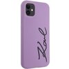 Etui KARL LAGERFELD Silicone Signature do Apple iPhone 11/Xr Purpurowy Model telefonu iPhone Xr