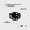 Rozgałęźnik elektryczny DPM 3 gniazda z uziemieniem Czarny Kolor Czarny