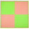 Mata piankowa HUMBI Puzzle 62 x 62 x 1 cm (12 elementów) Różowo-zielony Płeć Dziewczynka