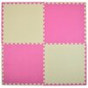 Mata piankowa HUMBI Puzzle 62 x 62 x 1 cm (12 elementów) Kremowo-różowy Płeć Dziewczynka