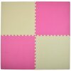 Mata piankowa HUMBI Puzzle 62 x 62 x 1 cm (12 elementów) Kremowo-różowy