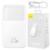 Powerbank BASEUS Comet 10000 mAh 22.5W Biały Typ ładowania Power Delivery
