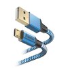 Kabel USB - Micro USB HAMA 201555 Reflected 1.5 m Niebieski