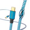 Kabel USB - Micro USB HAMA 201555 Reflected 1.5 m Niebieski Rodzaj Kabel