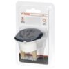 Przezroczyste opakowanie zawiera adapter podróżny z widocznymi trzema bolcami, a na opakowaniu znajduje się tekst: "ViRONE", "230V~ 50Hz NOMINAL VOLTAGE", "UK PLUG: type G", "Travel adapter model: TA-7".