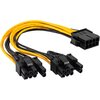Kabel PCI Express 8-pin - 2x PCI Express 6+2-pin AKYGA AK-CA-81 0.2 m Długość [m] 0.2