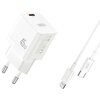 Ładowarka sieciowa XO CE09 45W + Kabel USB Typ-C - Lightning Biały Szerokość [mm] 29