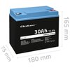 Akumulator QOLTEC 53703 30Ah 12.8V Maksymalny prąd ładowania [A] 15