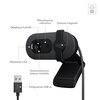 Kamera internetowa LOGITECH Brio 100 Full HD USB-A - 1080p Grafitowy Funkcja wideokonferencji Nie