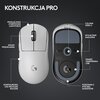Mysz LOGITECH G PRO X Superlight 2 Lightspeed Biały Mysz pionowa Nie