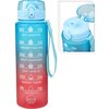 Butelka plastikowa EXCELLENT HOUSEWARE Butelka sportowa 1000 ml Czerwono-niebieski Antypoślizgowa powłoka Nie