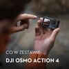Kamera sportowa DJI OSMO ACTION 4 ADVENTURE COMBO, filmy 4K 120FPS, 160 minut pracy, Wi-Fi, Bluetooth Dotykowy ekran LCD Tak
