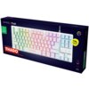 Opakowanie klawiatury gamingowej z podświetleniem, z napisem "GAMING x Trust" oraz "THADO ILLUMINATED TKL GAMING KEYBOARD". Na opakowaniu widoczne są także oznaczenia "TKL COMPACT DESIGN", "MULTI COLOUR" oraz ikony wskazujące na tryb gamingowy i metalową 