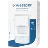 Dzbanek filtrujący WESSPER Borosilicate AquaMax Biały Podziałka ilości wody Nie