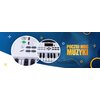 Keyboard MUSICMATE MM-01 KeyDeluxe Biały Port USB Tak