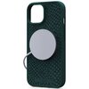 Etui NJORD BY ELEMENTS Salmon Leather MagSafe do Apple iPhone 15 Plus Zielony Kompatybilność Apple iPhone 15 Plus