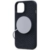 Etui NJORD BY ELEMENTS Salmon Leather MagSafe do Apple iPhone 15 Plus Czarny Dominujący kolor Czarny