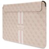Etui na laptopa GUESS Sleeve 4G Printed Stripes 16 cali Różowy Pasuje do laptopa [cal] 16