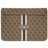 Etui na laptopa GUESS Sleeve 4G Printed Stripes 16 cali Brązowy
