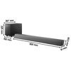 Czarny soundbar i subwoofer marki Philips są ustawione obok siebie na białym tle. Na subwooferze widoczne jest logo "PHILIPS".