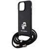 Etui KARL LAGERFELD Crossbody Saffiano Metal do Apple iPhone 14 Pro Max Czarny Dominujący kolor Czarny