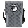 Etui KARL LAGERFELD Saffiano Monogram Choupette Srebrny Seria telefonu Uniwersalny