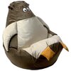 Pufa worek GO GIFT Sowa Brązowo-beżowy 105 x 80 cm Materiał Oxford
