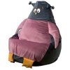 Pufa worek GO GIFT Sowa Szaro-różowy 105 x 80 cm Materiał Oxford
