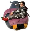 Pufa worek GO GIFT Sowa Szaro-różowy 105 x 80 cm Rodzaj Pufa-worek