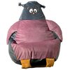 Pufa worek GO GIFT Sowa Szaro-różowy 105 x 80 cm
