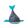 Pufa worek GO GIFT Wieloryb Szaro-niebieski L 110 x 80 cm