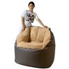 Pufa worek GO GIFT Fluffy Brązowy XXL 140 x 90 cm Materiał Shaggy