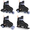 Łyżworolki SPOKEY Quattro 4w1 (rozmiar 30-33) Czarno-fioletowy Łożyska ABEC-7 Carbon