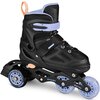 Łyżworolki SPOKEY Quattro 4w1 (rozmiar 34-37) Czarno-fioletowy Łożyska ABEC-7 Carbon