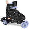Łyżworolki SPOKEY Quattro 4w1 (rozmiar 34-37) Czarno-fioletowy Płoza Aluminiowa