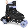 Łyżworolki SPOKEY Quattro 4w1 (rozmiar 38-41) Czarno-fioletowy Płoza Aluminiowa