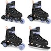 Łyżworolki SPOKEY Quattro 4w1 (rozmiar 38-41) Czarno-fioletowy Zapięcie Sznurowadła