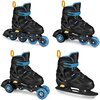 Łyżworolki SPOKEY Quattro 4w1 (rozmiar 30-33) Czarno-niebieski Zapięcie Sznurowadła