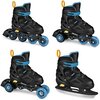 Łyżworolki SPOKEY Quattro 4w1 (rozmiar 38-41) Czarno-niebieski Zapięcie Sznurowadła