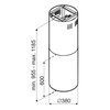 Okap GLOBALO Newelio Isola 39.1 Inox 635m3/h 69dB klasa B Oświetlenie LED Szerokość [cm] 38