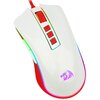 Mysz REDRAGON Cobra M711C RGB Biało-czerwony Interfejs USB