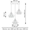 Lampa sufitowa GOLDLUX Hira 3 318565 Czarno-złoty Rodzaj Lampa sufitowa